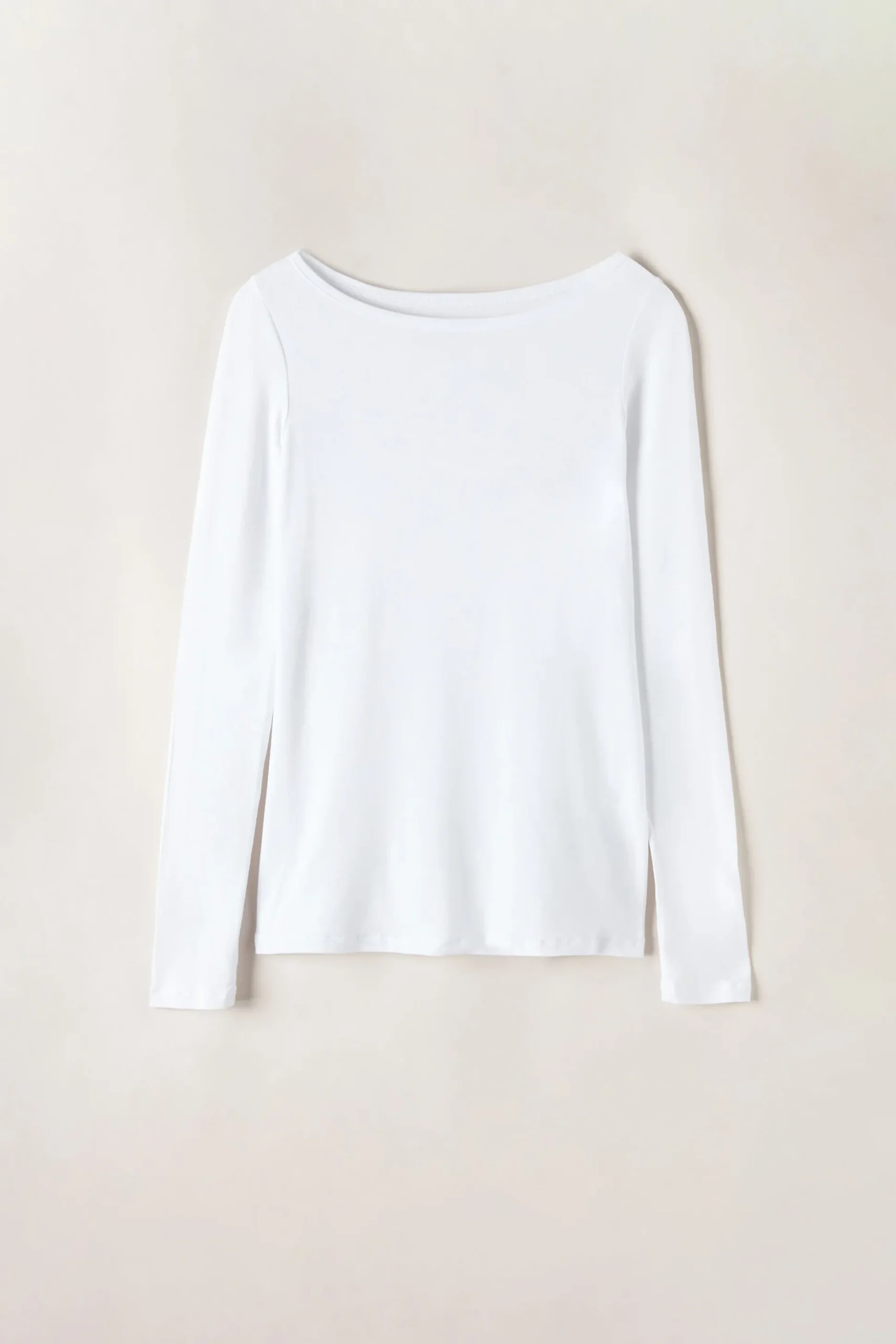 Maglia Manica Lunga Scollo a Barchetta in Micromodal