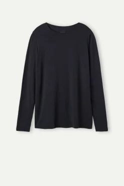 Maglia Manica Lunga Scollo a Girocollo in Micromodal