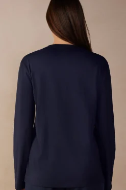 Maglia Oversize a Manica Lunga in Cotone Superior