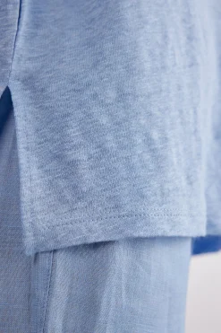 Maglia Scollo a Barchetta in Lino