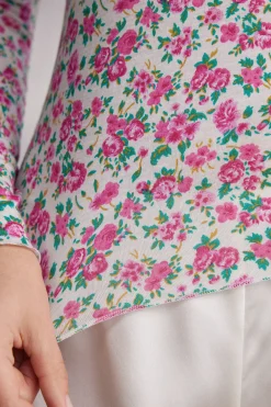 Maglia Scollo a Barchetta in Modal Ultralight con Cashmere Life is a Flower