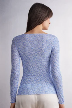 Maglia Scollo a Barchetta in Modal Ultralight con Cashmere Sweet Talking