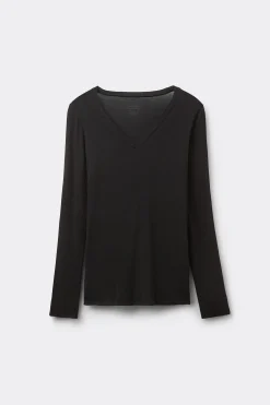 Maglia Scollo a V in Modal Ultralight con Cashmere