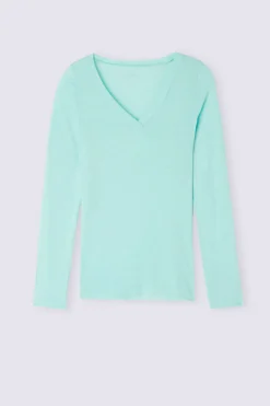 Maglia Scollo a V in Modal Ultralight con Cashmere