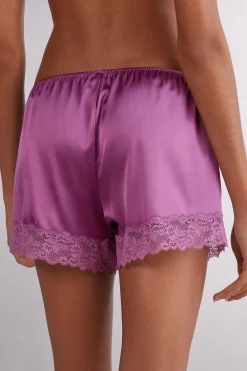 Pantaloncino in Seta con Pizzo