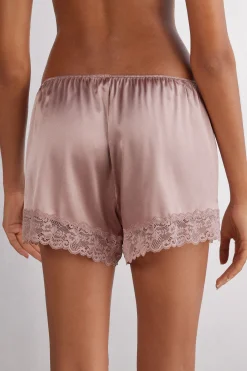 Pantaloncino in Seta con Pizzo