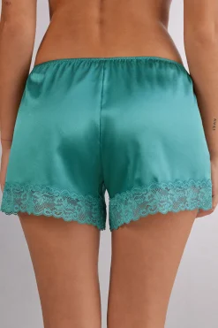 Pantaloncino in Seta con Pizzo