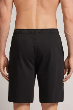 Pantalone Corto in Cotone con Nervatura