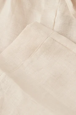 Pantalone Lungo con Coulisse in Tela di Lino