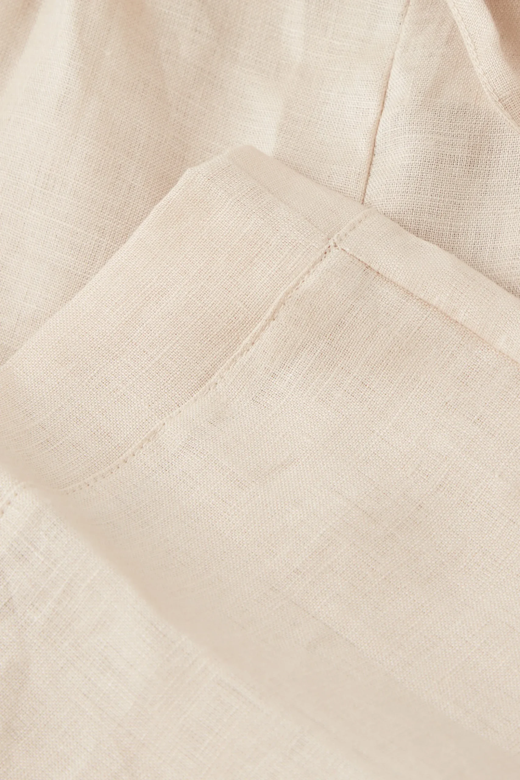 Pantalone Lungo con Coulisse in Tela di Lino
