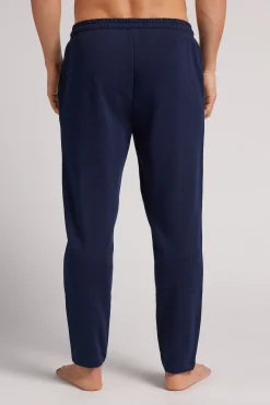 Pantalone Lungo in Felpa di Cotone con Nervatura