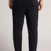 Pantalone Lungo in Felpa di Cotone con Nervatura
