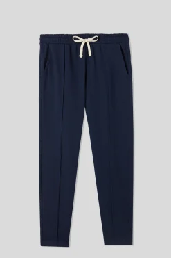 Pantalone Lungo in Felpa di Cotone con Nervatura