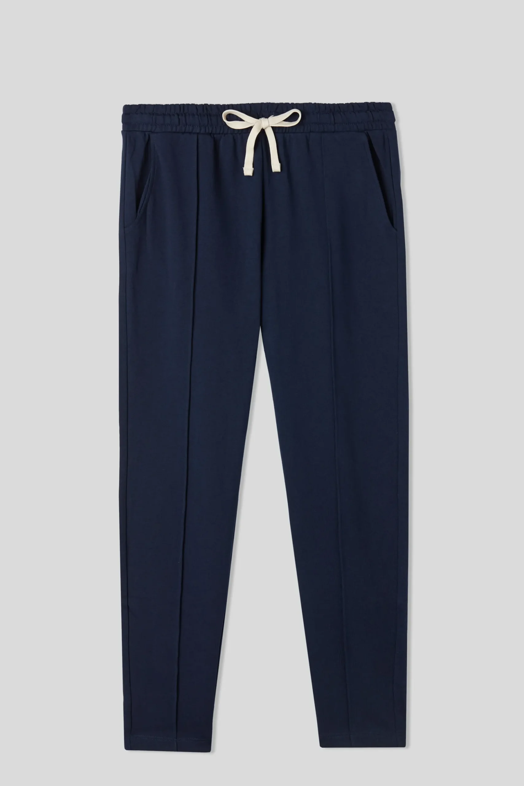 Pantalone Lungo in Felpa di Cotone con Nervatura
