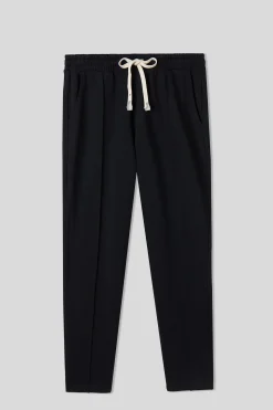 Pantalone Lungo in Felpa di Cotone con Nervatura