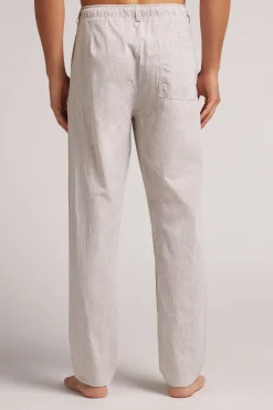 Pantalone Lungo in Lino e Cotone