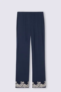 Pantalone Lungo in Modal con Balza Pretty Flowers