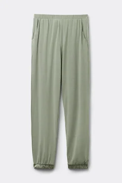 Pantaloni Lunghi in Modal Satin Details