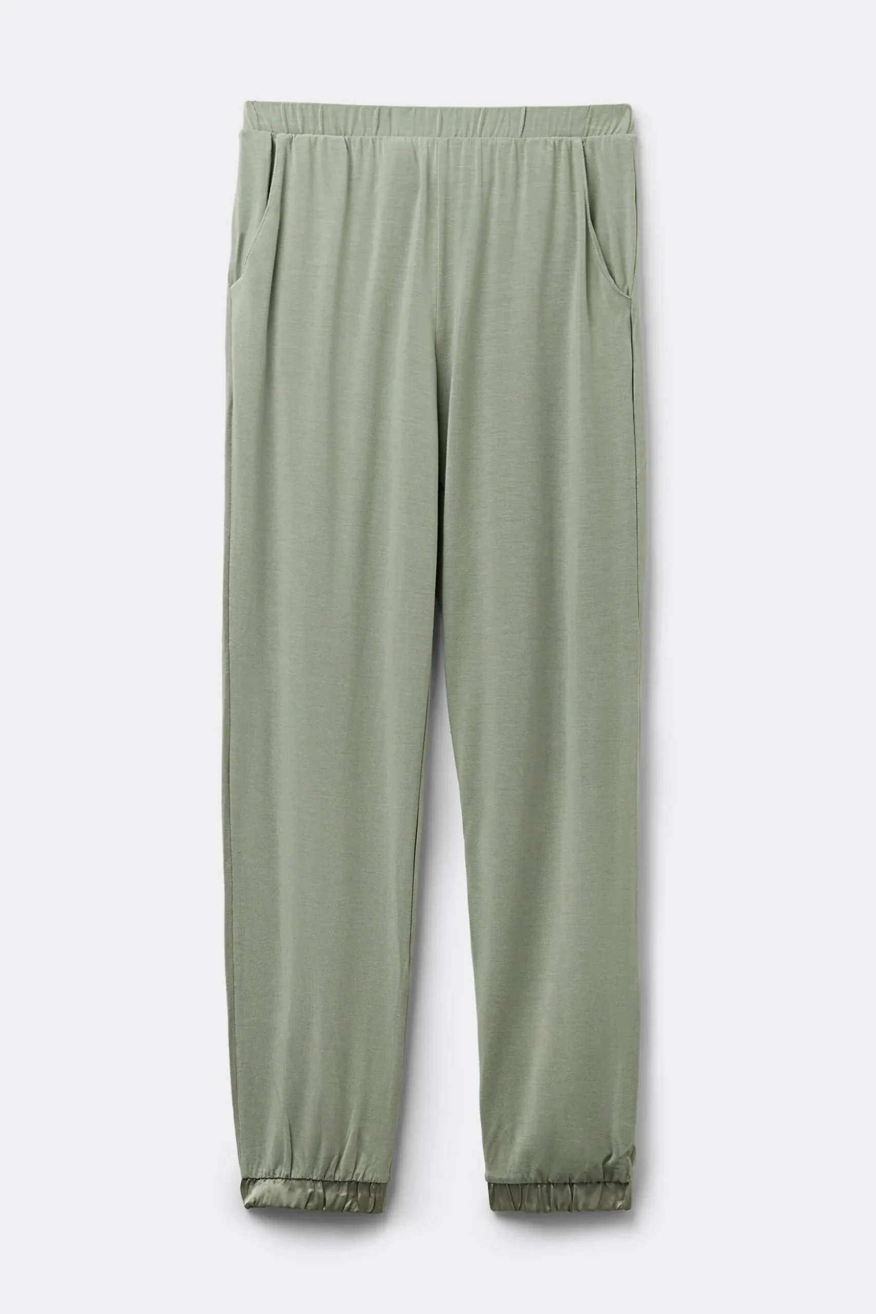 Pantaloni Lunghi in Modal Satin Details