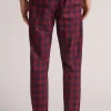 Pantaloni Tela di Cotone Stampa Check
