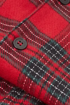 Pigiama Lungo Bambino in Tela Garzata Tartan