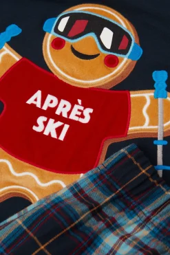 Pigiama Lungo in Felpa di Modal Gingerbread Apres Ski