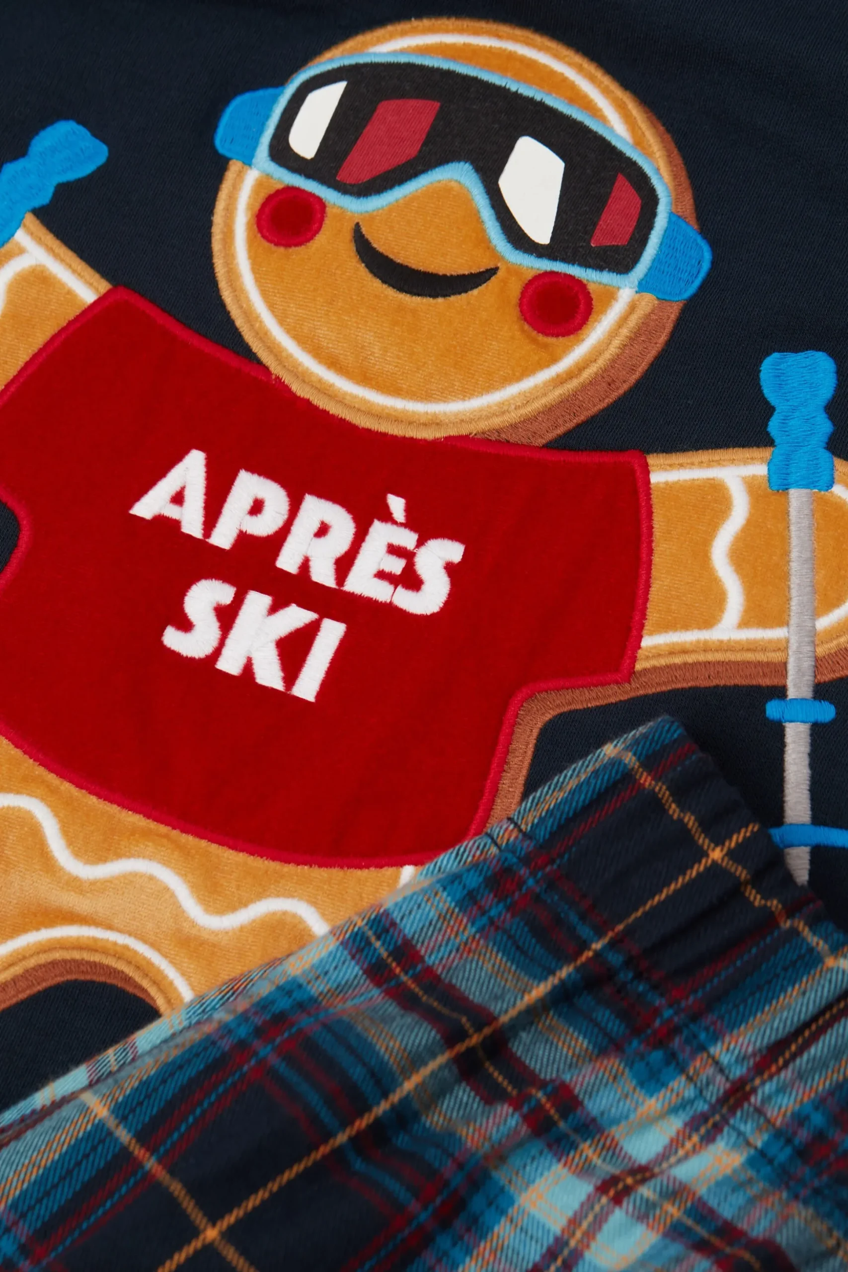 Pigiama Lungo in Felpa di Modal Gingerbread Apres Ski