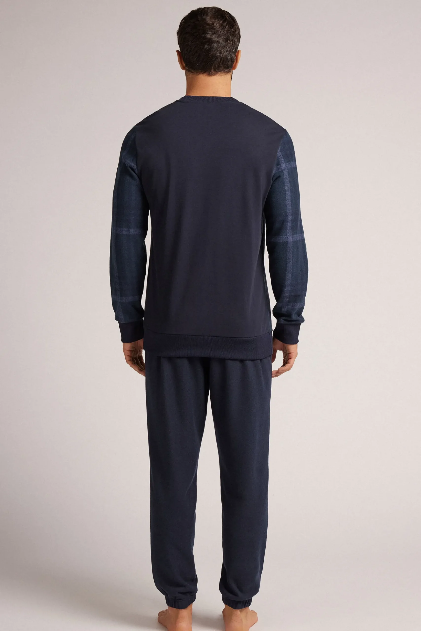 Pigiama Lungo Tricot Fantasia Check