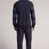 Pigiama Lungo Tricot Righe Blu