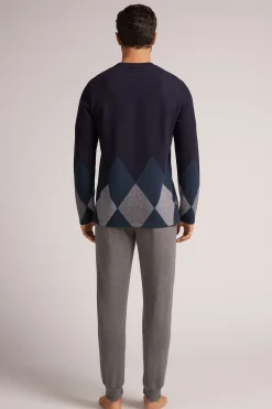 Pigiama Lungo Tricot Rombi
