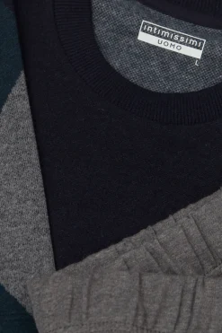 Pigiama Lungo Tricot Rombi