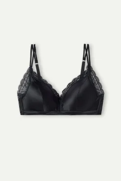 Reggiseno a Triangolo Tiziana in Seta e Pizzo
