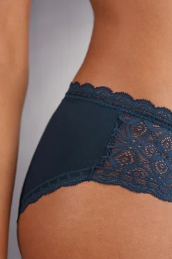 Slip Alto in Pizzo e Cotone