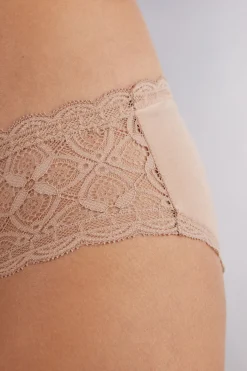 Slip Alto in Pizzo e Cotone