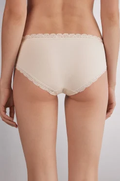 Slip Alto in Pizzo e Cotone