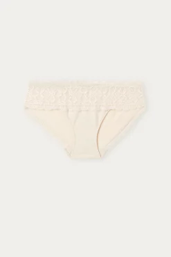 Slip Alto in Pizzo e Cotone