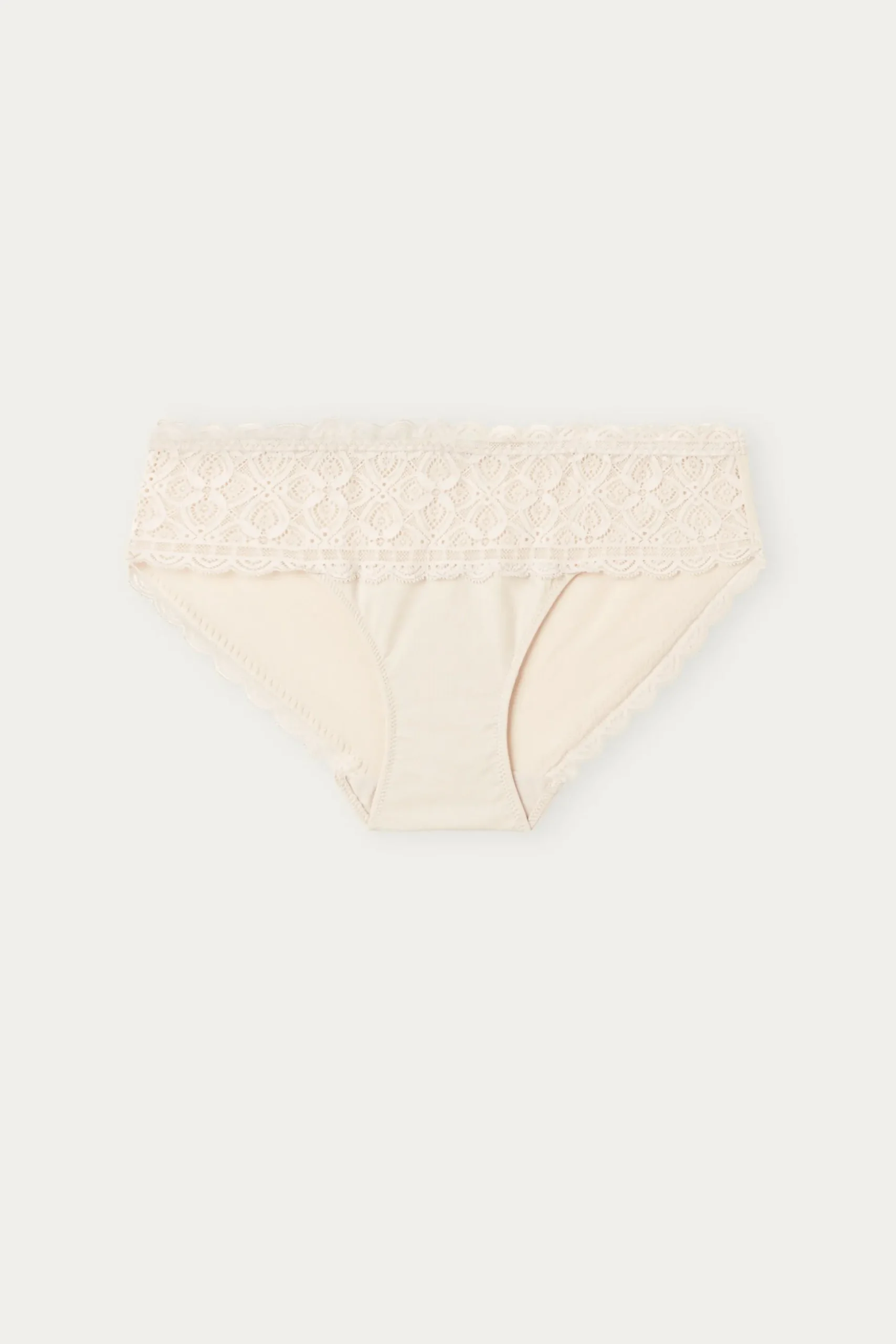 Slip Alto in Pizzo e Cotone