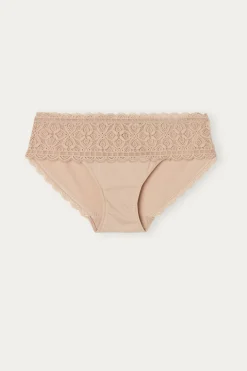 Slip Alto in Pizzo e Cotone