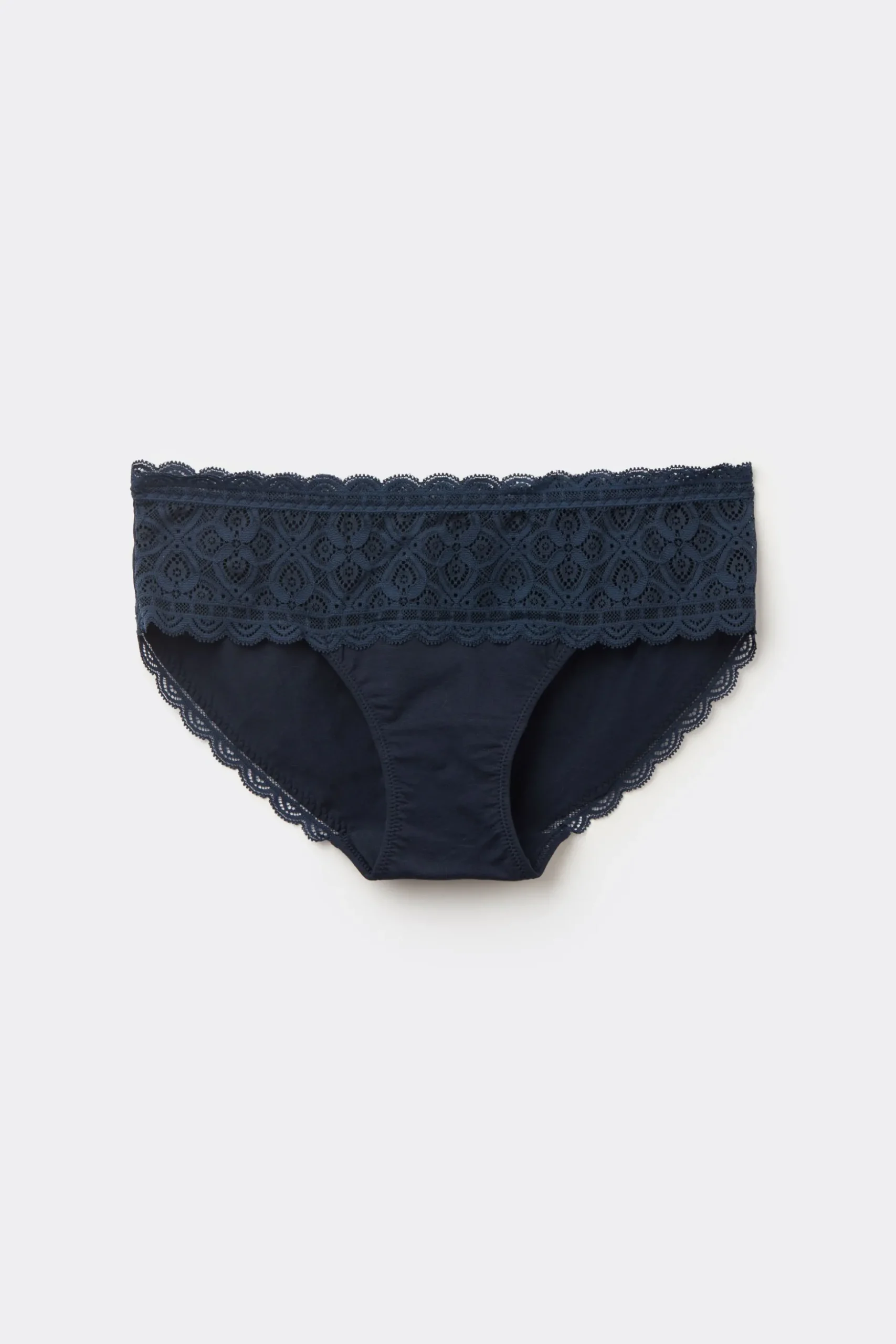 Slip Alto in Pizzo e Cotone