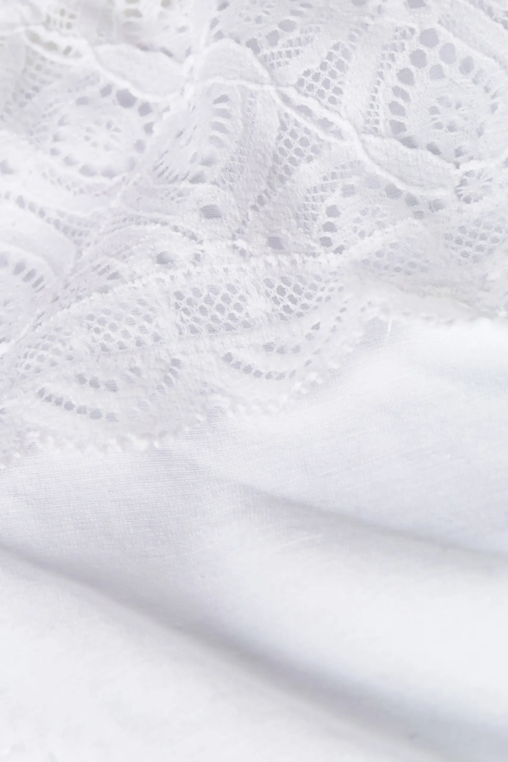 Slip Alto in Pizzo e Cotone