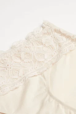 Slip Alto in Pizzo e Cotone