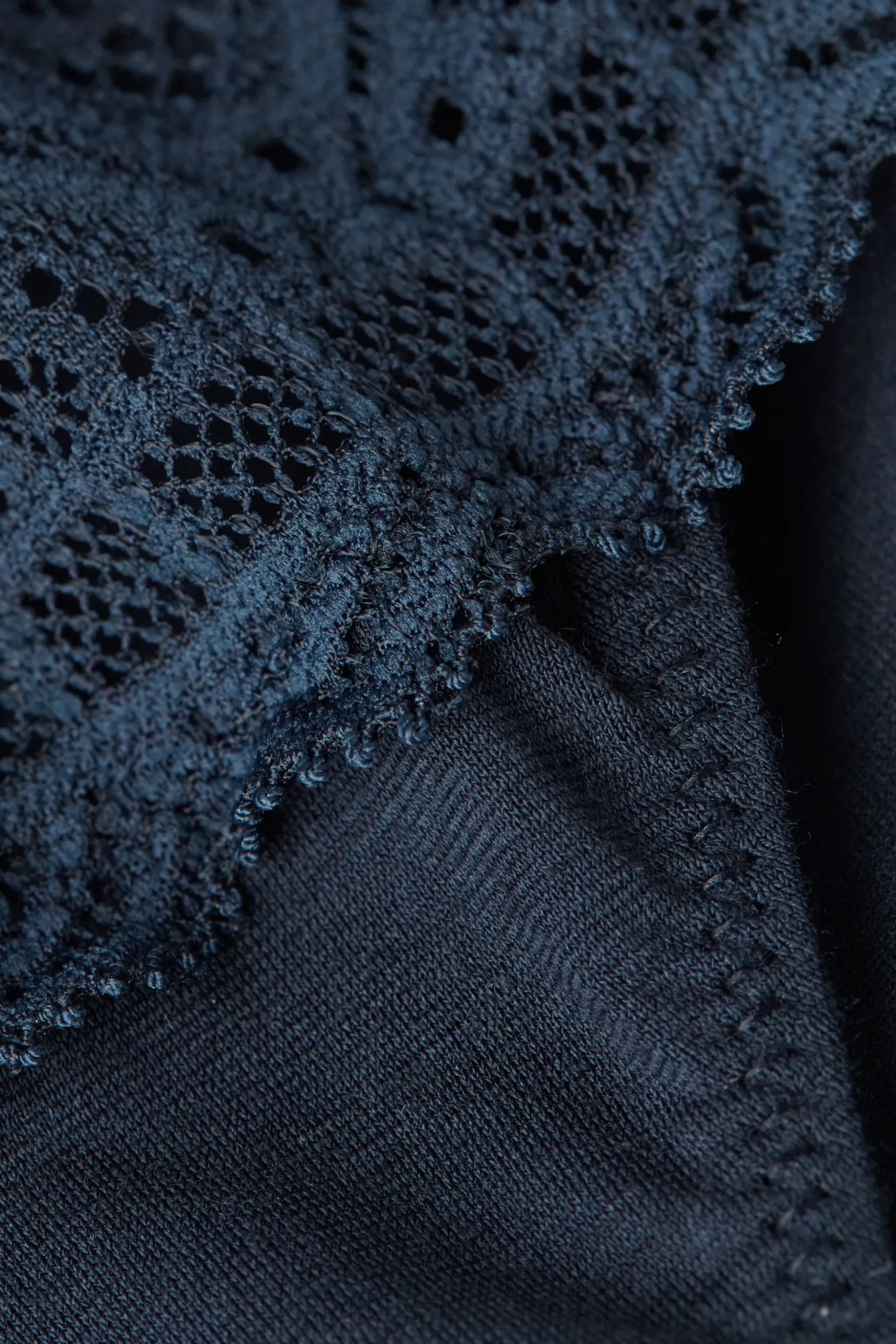 Slip Alto in Pizzo e Cotone