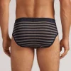 Slip Cotone Superior Stampa Righe Blu Grigio