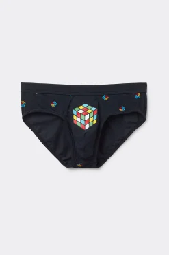 Slip in Cotone Stampa Cubo