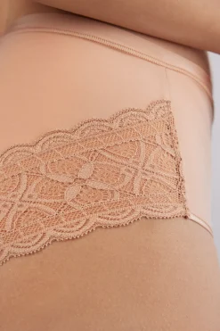 Slip Vita Alta in Microfibra Ultralight e Pizzo