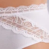 Slip Vita Semi-alta in Cotone e Pizzo