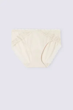 Slip Vita Semi-alta in Cotone e Pizzo