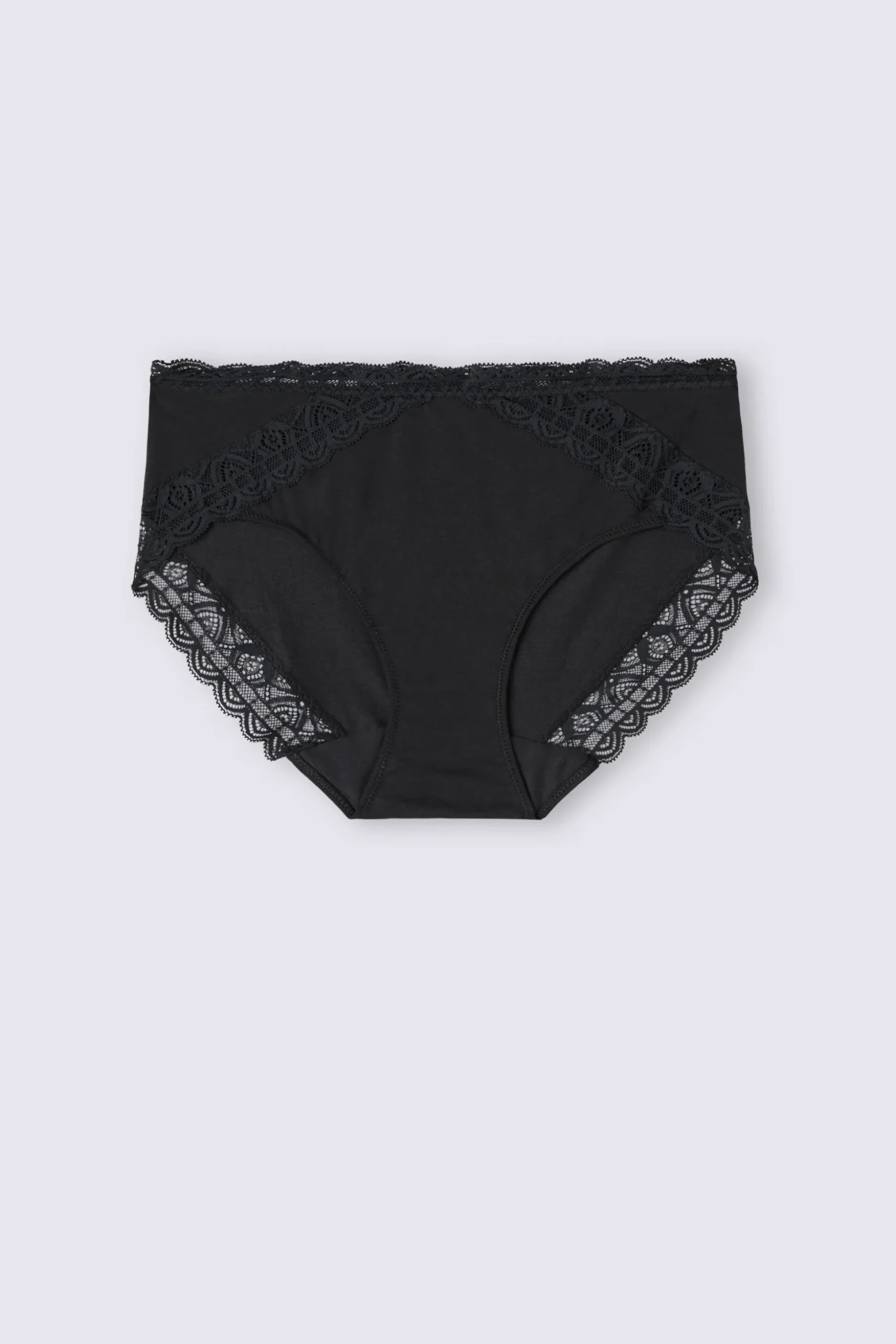Slip Vita Semi-alta in Cotone e Pizzo