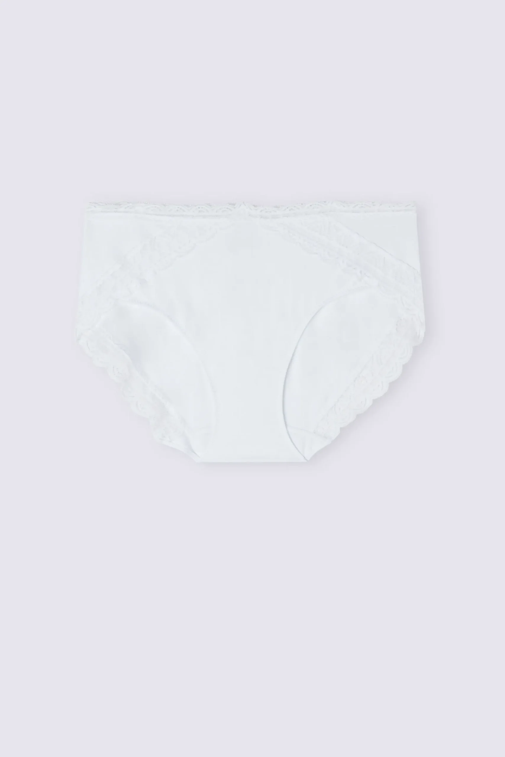 Slip Vita Semi-alta in Cotone e Pizzo