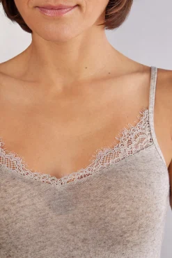 Top in Modal Ultralight con Cashmere con Pizzo